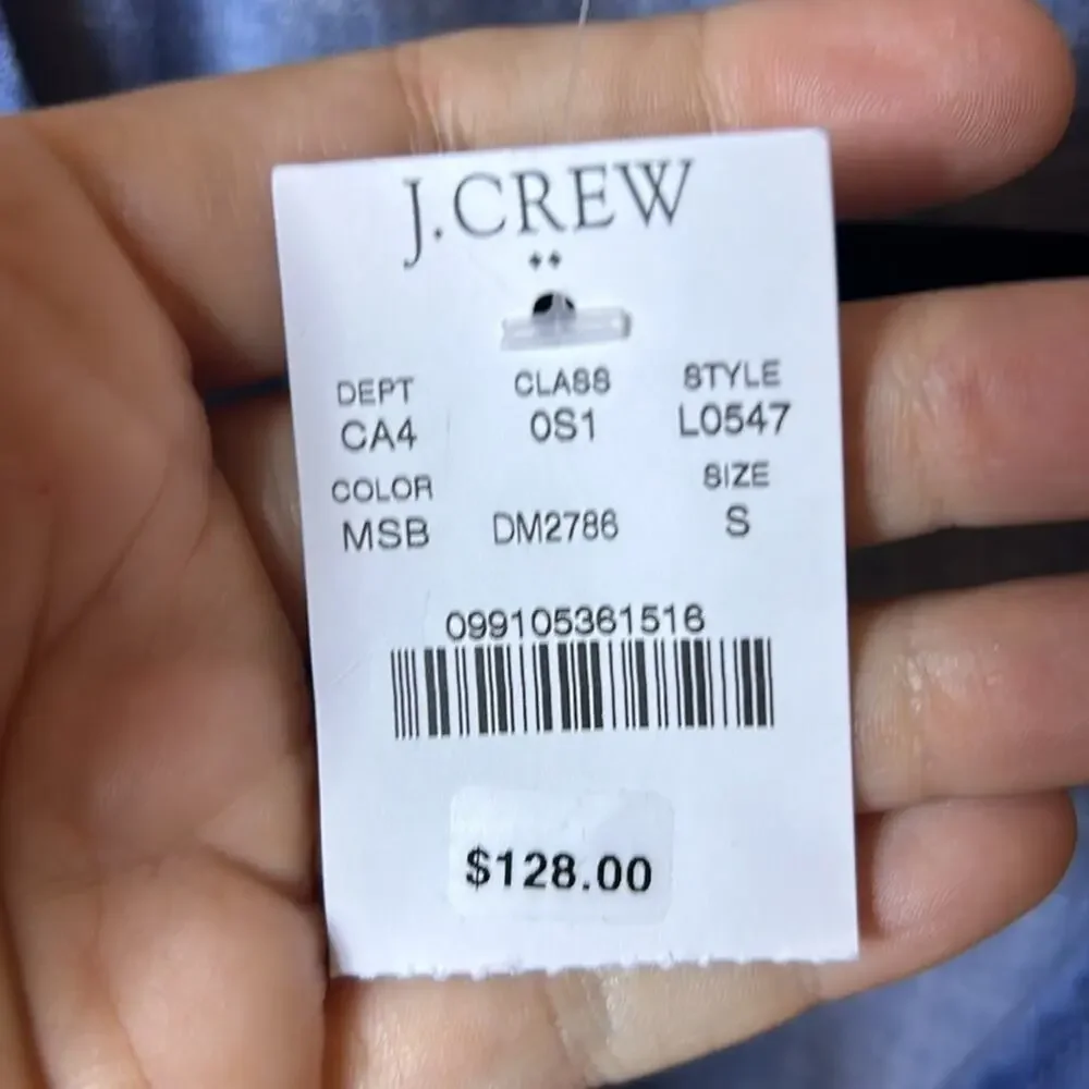 NWT J Crew Mercantile chambray denim surplice jumpsuit